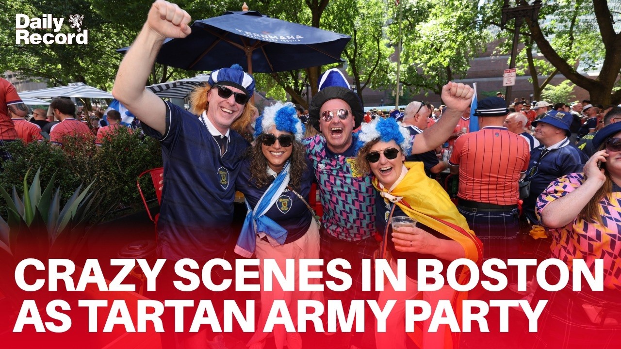 Crazy scenes in Boston as Tartan Army party in city centre ahead of Scotland's World Cup kick-off