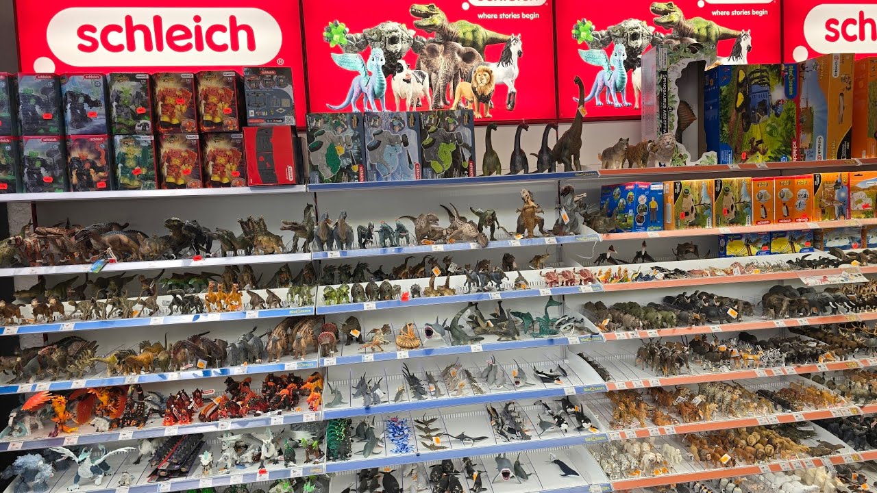 Huge Schleich figure display in the JouéClub Gembloux Belgium. 