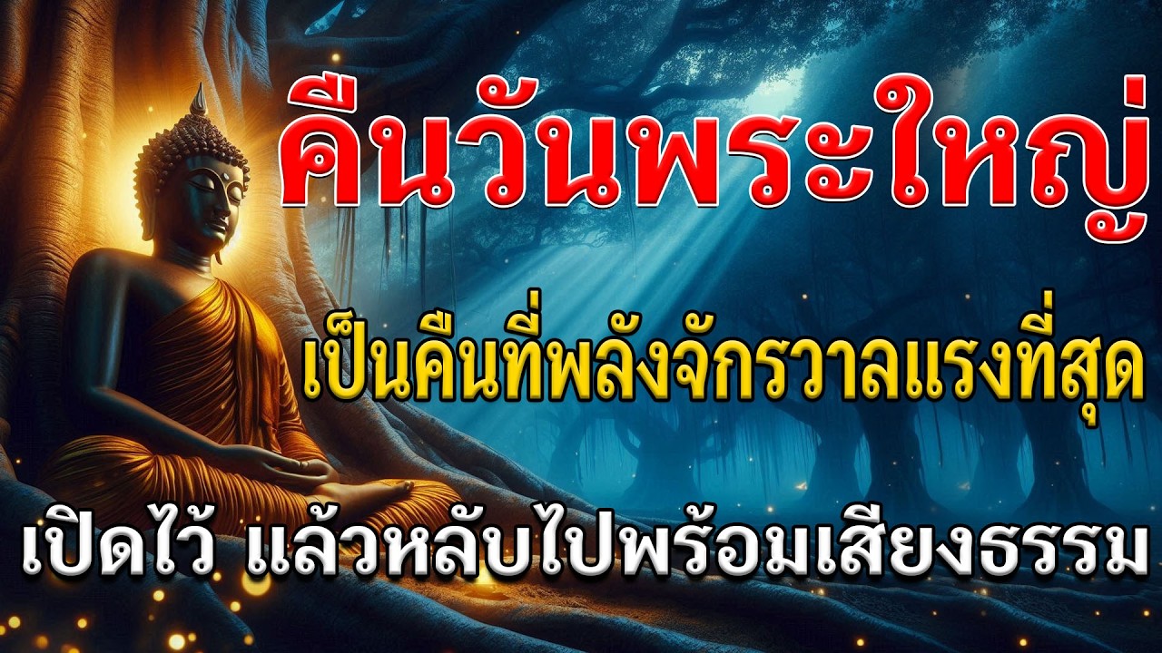 🌕 คืนวันพระใหญ่ เพียงเปิดเสียงธรรมไว้เบา ๆแล้วหลับไปอย่างวางใจ