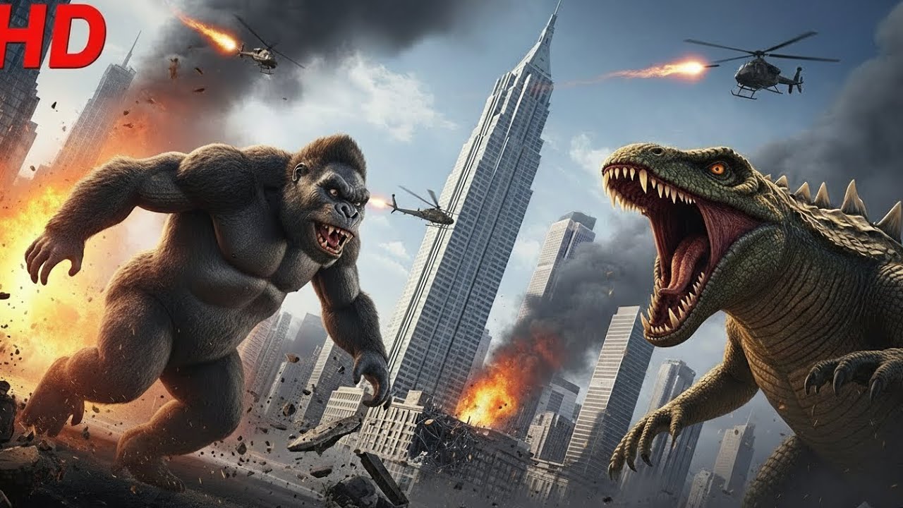 King Kong vs Reptile Beast | A City on the Edge of Destruction