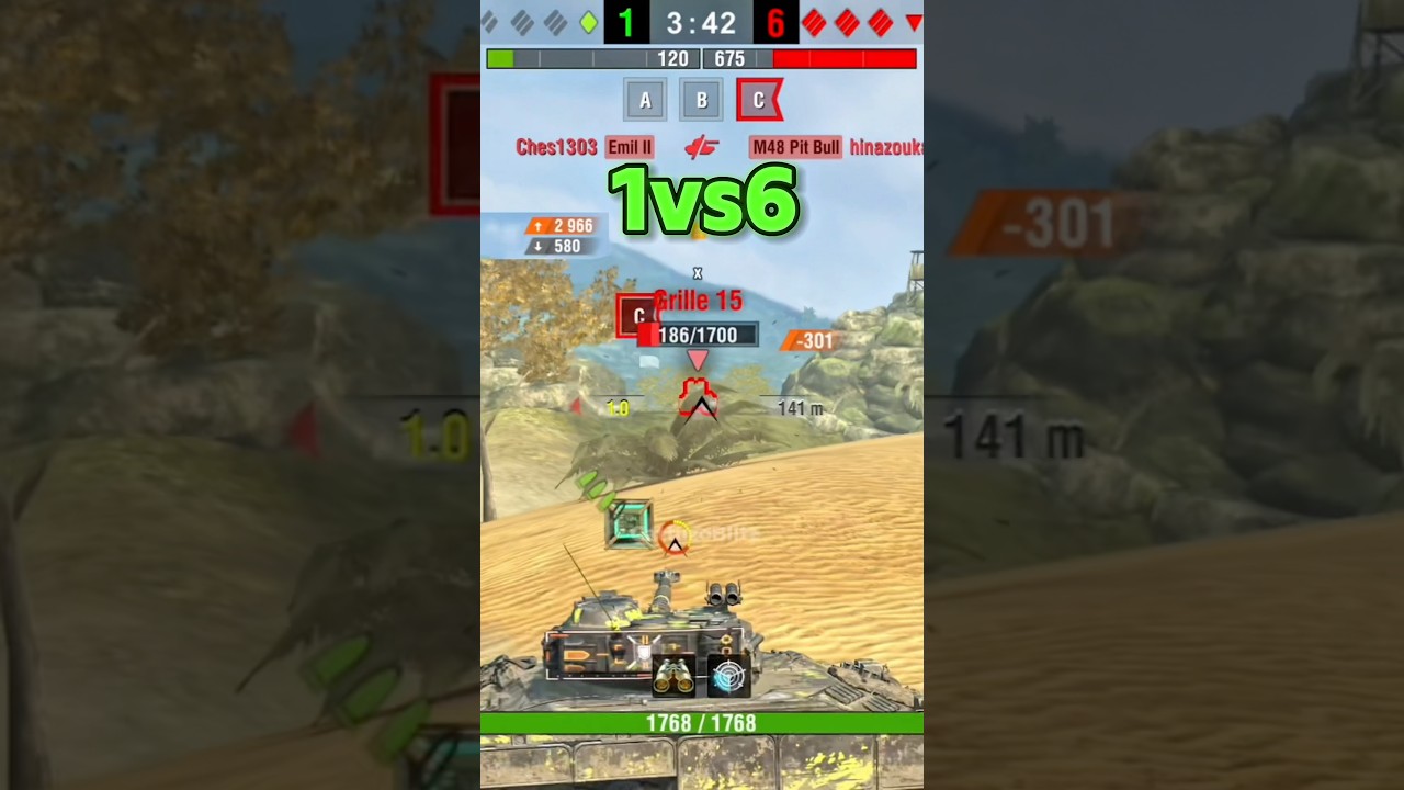 Bat.-Ch&acirc;tillon 25 t | 5 Kills, 1vs6 & 6287 DMG | #worldoftanksblitz #wotblitz #wotb #shorts #танки