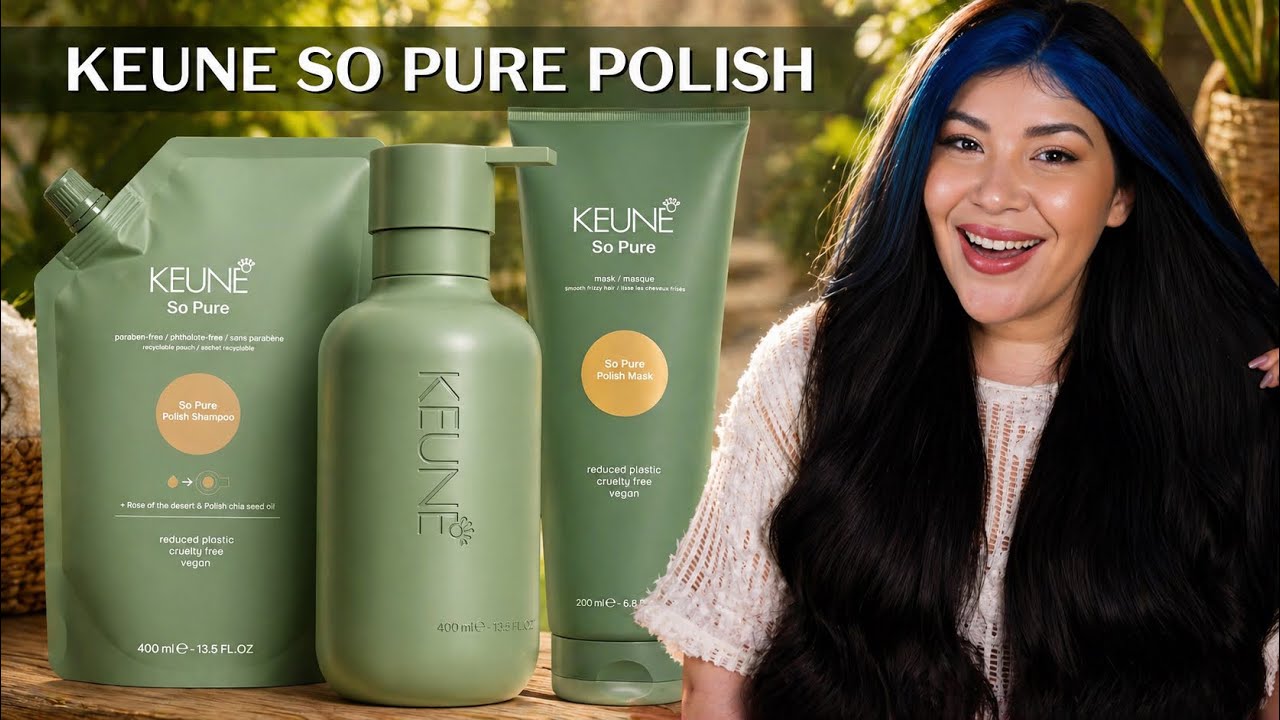 🍃 KEUNE SO PURE POLISH: Para cabelos ressecados, indisciplinados e com frizz [No/Low Poo/Vegano]