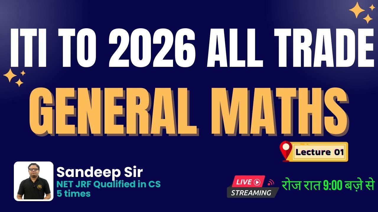 Age Related Questions General Maths in ITI TO 2026 All Trade | ITI TO Maths General Lecture 01