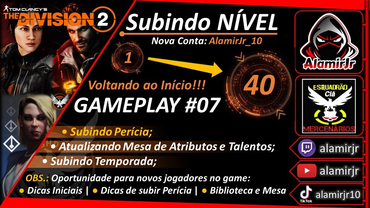 The Division 2 - Subindo N&iacute;vel 1 ao 40: Gameplay 07 - PS5 - Cl&atilde; MBR |-_-|✌️