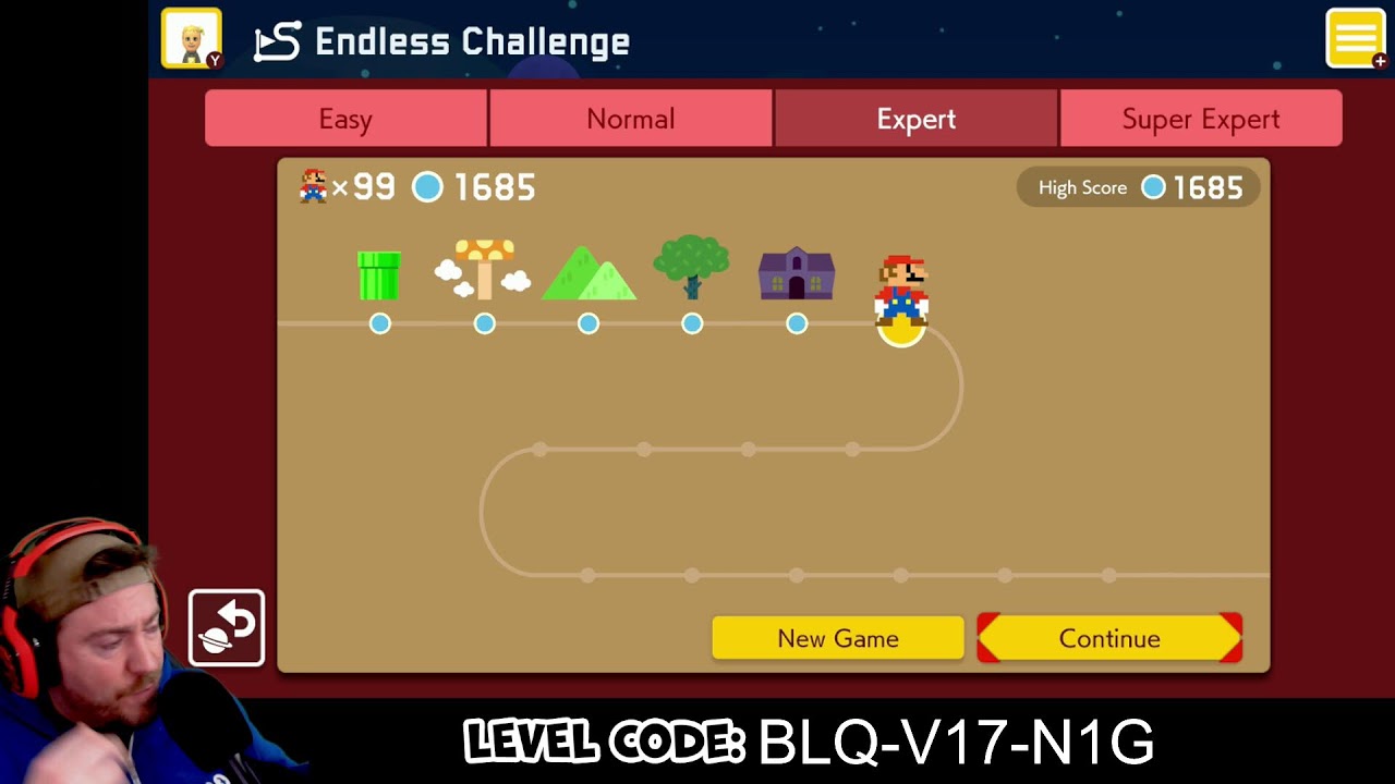Endless Expert! (96 Lives | 1,659 Clears) Family Friendly Mario Maker 2 | Nintendo Switch 2