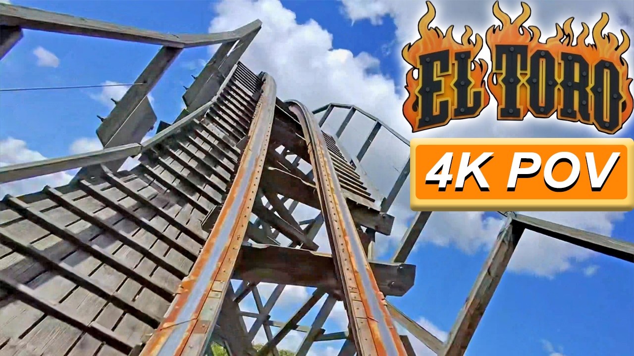 Эль Торо (вид с переднего сиденья в формате 4K) - Six Flags Great Adventure, Джексон, Нью-Джерси
