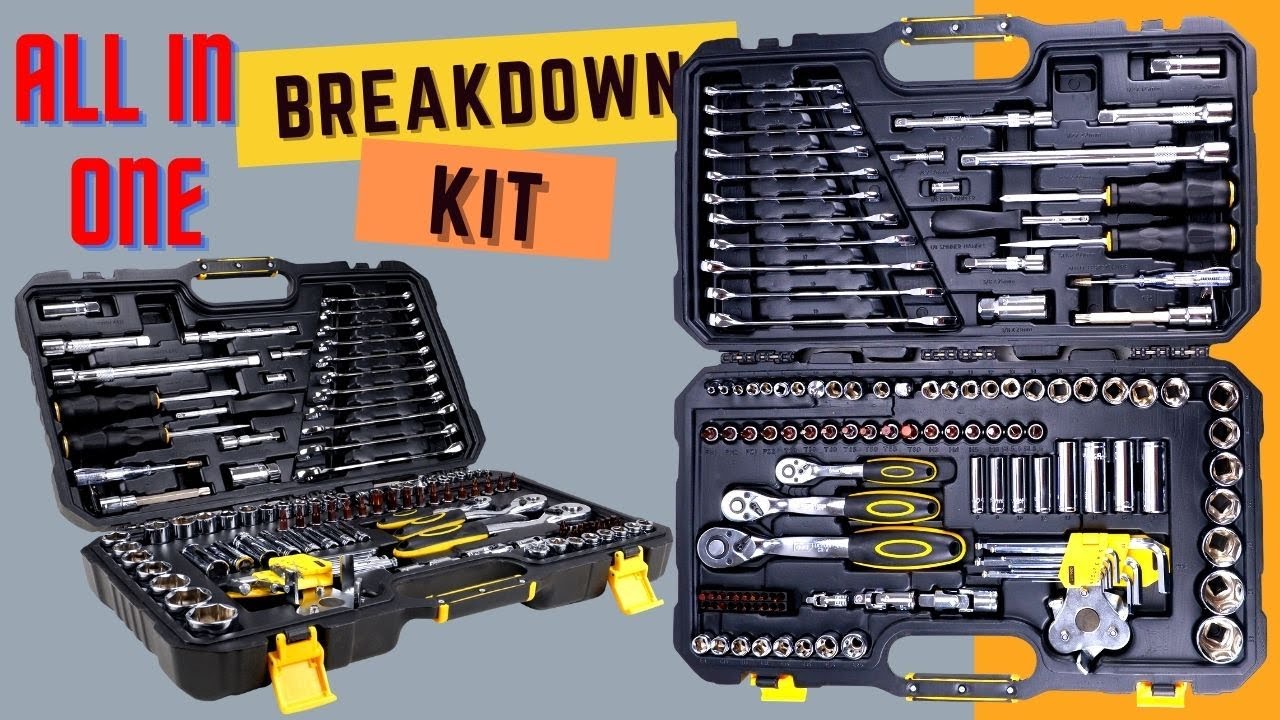 ALL IN ONE BREAKDOWN KIT | TOOL KIT | MANUAL TOOL KIT | MECHANICAL TOOLS | DELI 123 PC SOCKET SET