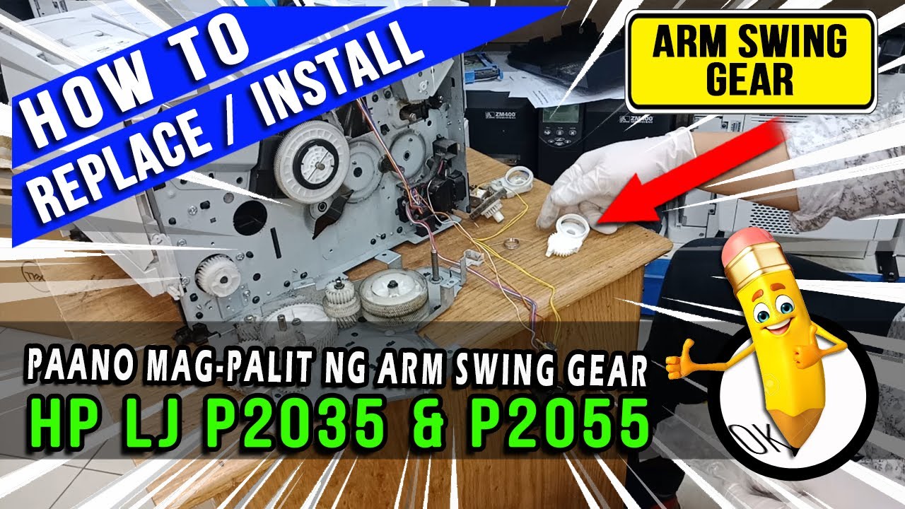 👍💯How to Replace & Install Arm Swing Gear for HP LaserJet P2035 / P2055