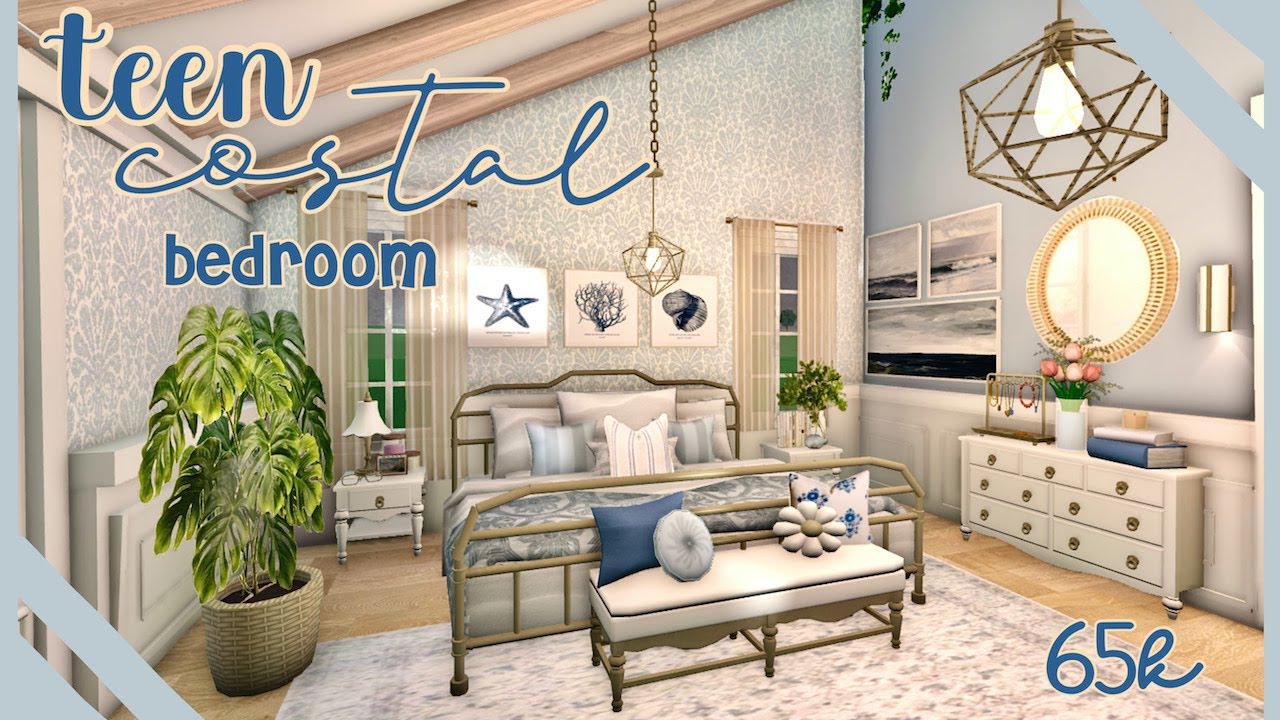 costal teen bedroom || welcome to bloxburg