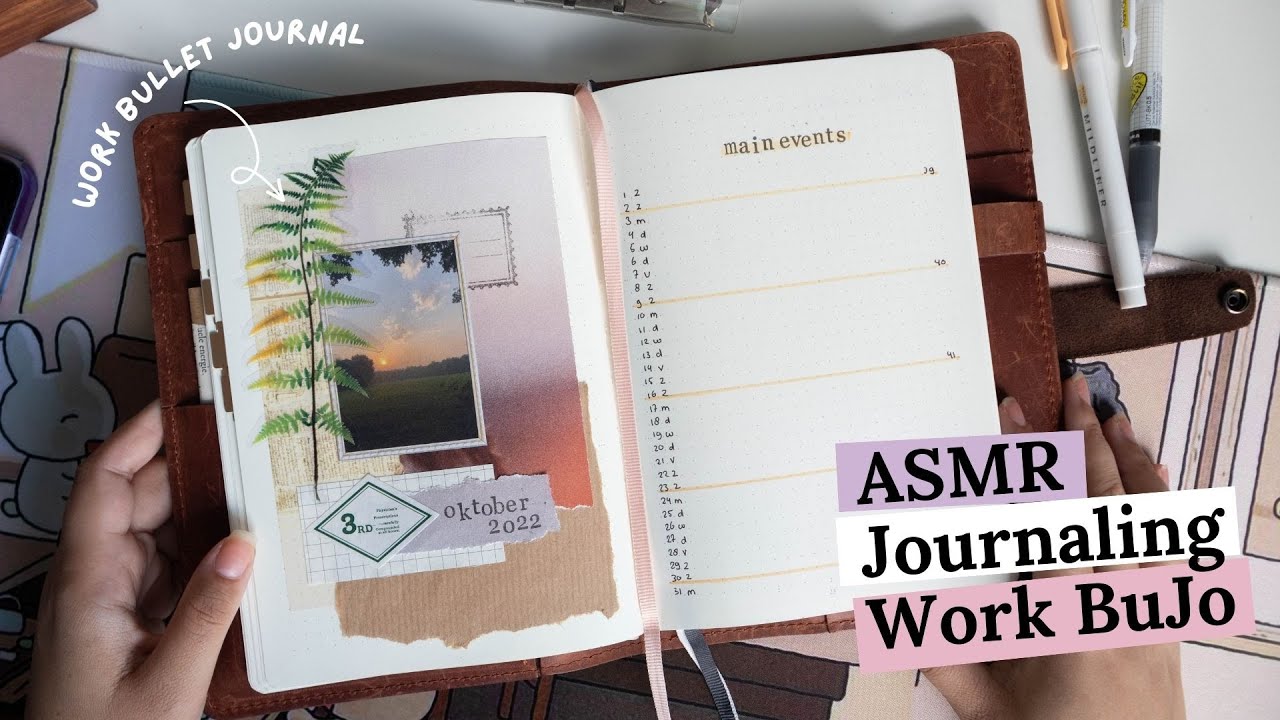 ASMR Bullet Journal Setup, My Work Bullet Journal For 2022/2023