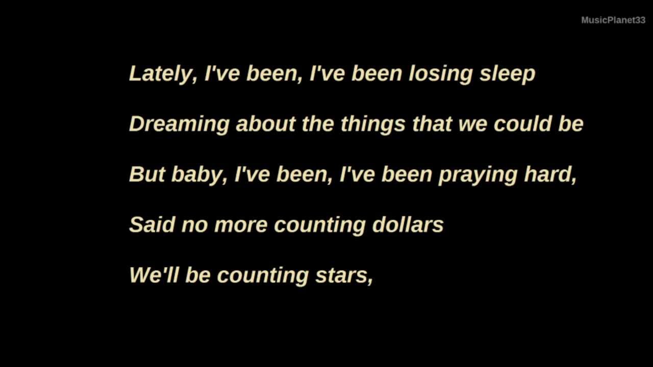 Counting Stars - OneRepublic Lyrics