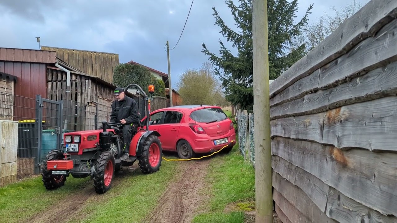 PKW Bergung mit dem Dexheimer 222 Oldtimer Traktor