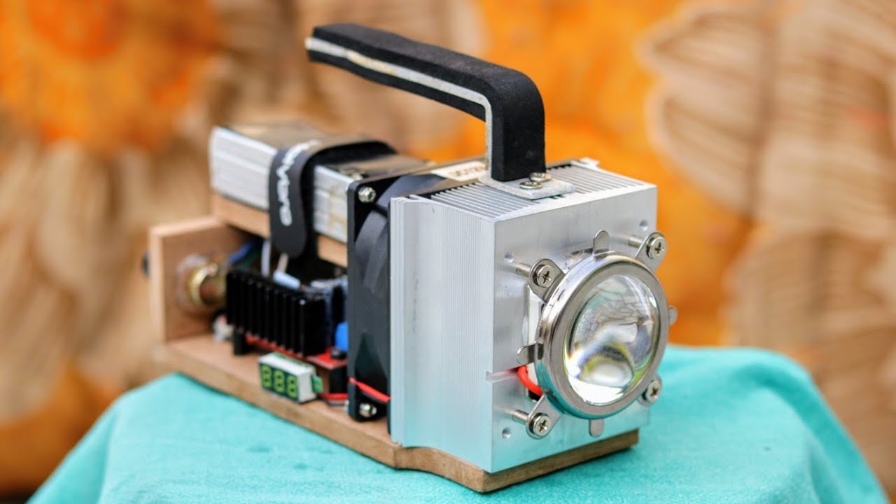 How To Make 100W LED Flashlight - DIY: Super Bright Light