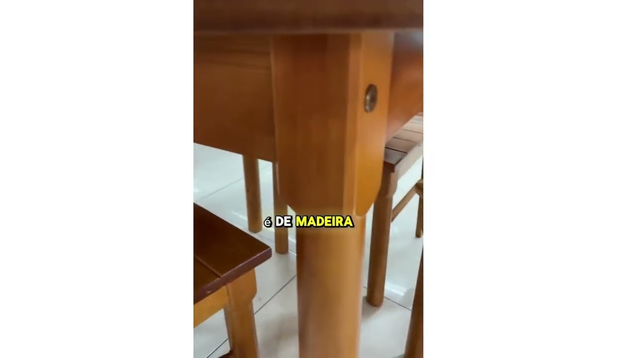 Mesa de Madeira redonda 1,10m ou retangular verão! A sensação da Tula Móveis