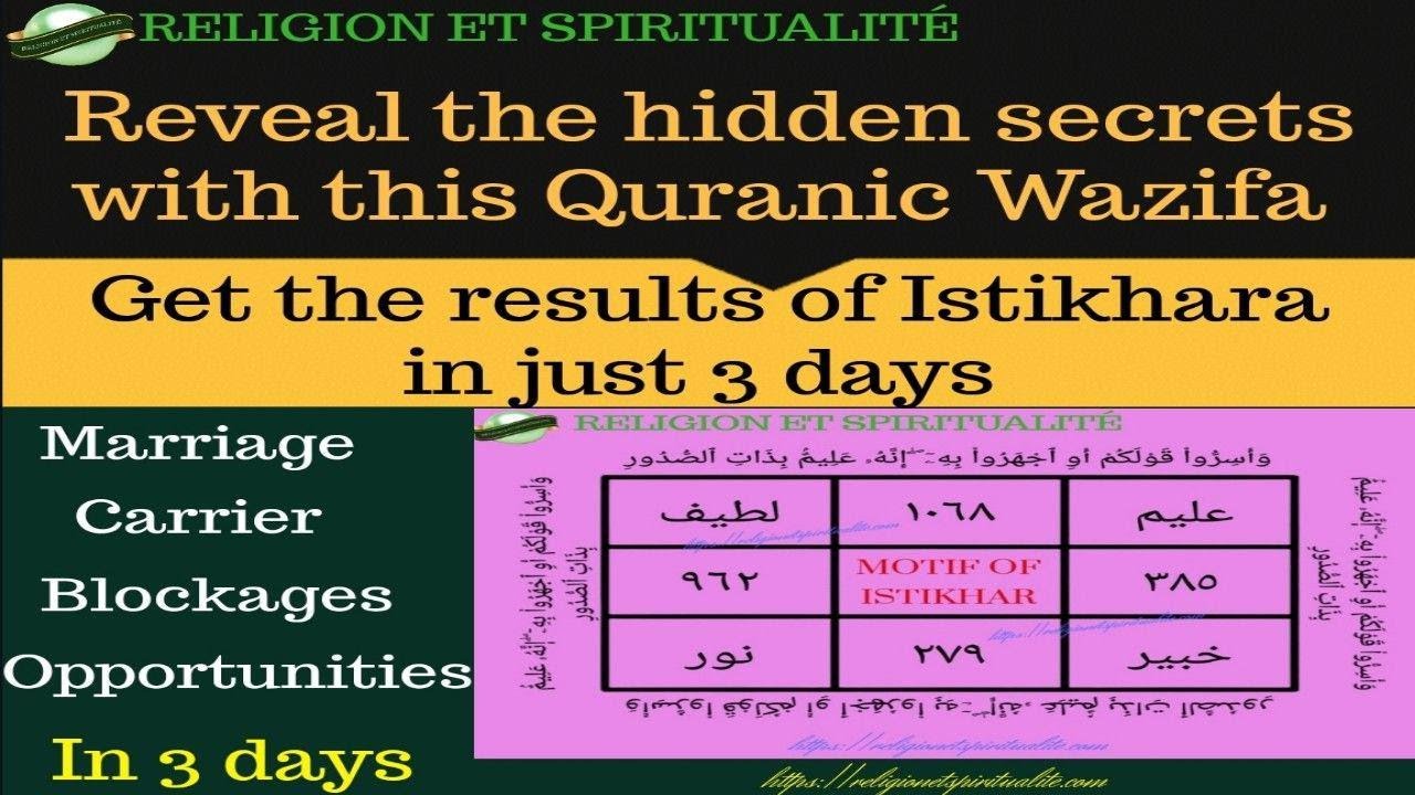 QURANIC WAZIFA | ISTIKHARA IN 3 DAYS | HAR HAJAT KE LIYE ISTIKHARA IN ENGLISH