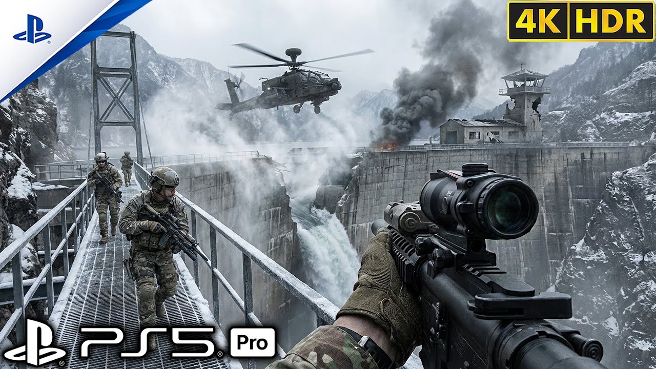 (PS5) The Dam Was Blown Apart – U.S. Army Survives the Flood | Realistic Gameplay [4K60] Battlefield