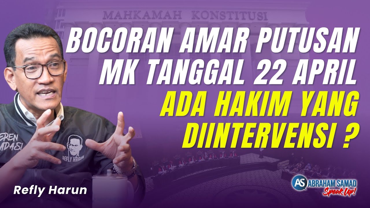 Bocoran Amar Putusan MK Tanggal 22 April. Ada Hakim Yang Diintervensi? | #SPEAKUP