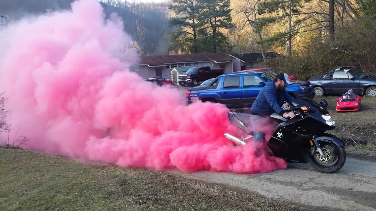 Baby reveal on a bike