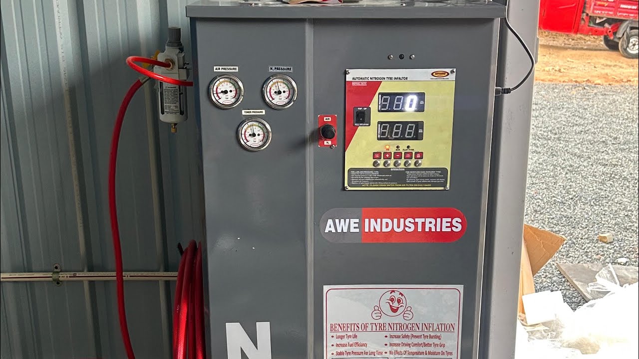 Nitrogen Tyre inflator #aweindustriespvtltd #automobile #nitrogentyreinflator #wheelcareequipments
