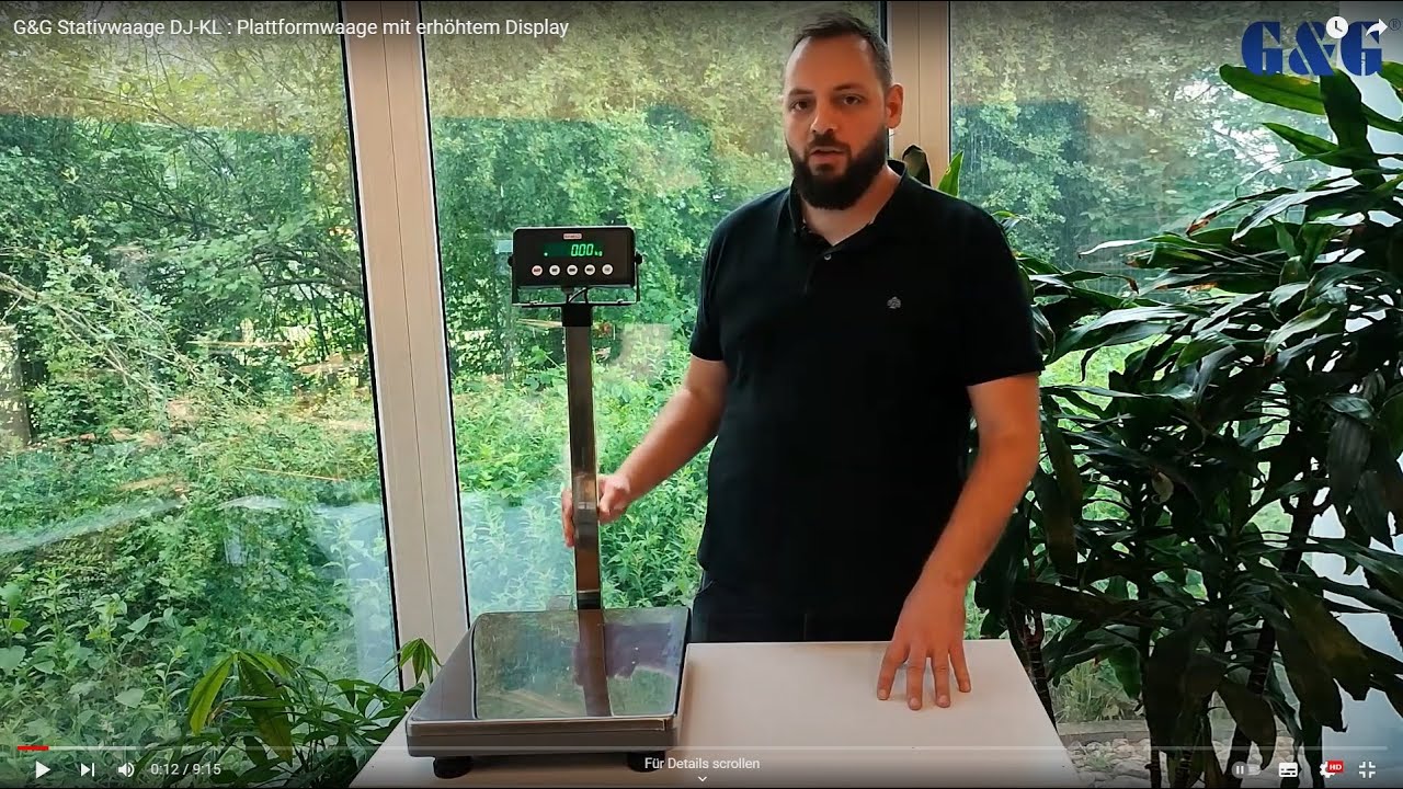 G&G Stativwaage DJ-KL : Plattformwaage mit erhöhtem Display