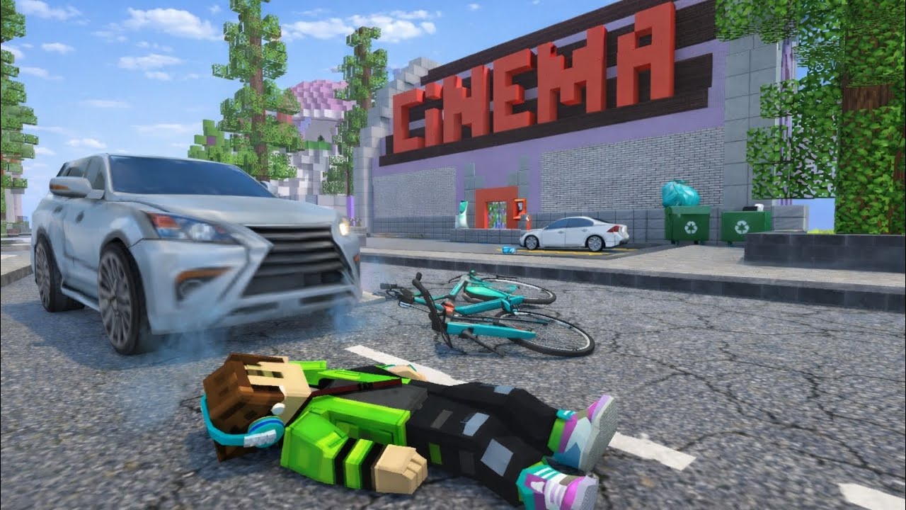BIG ROAD ACCIDENT CYCLE HIT BY CAR 🚗 NEAR MARKET IN SCHOOL PARTY CRAFT | DOCTOR RUSH FOR EMERGENCY 