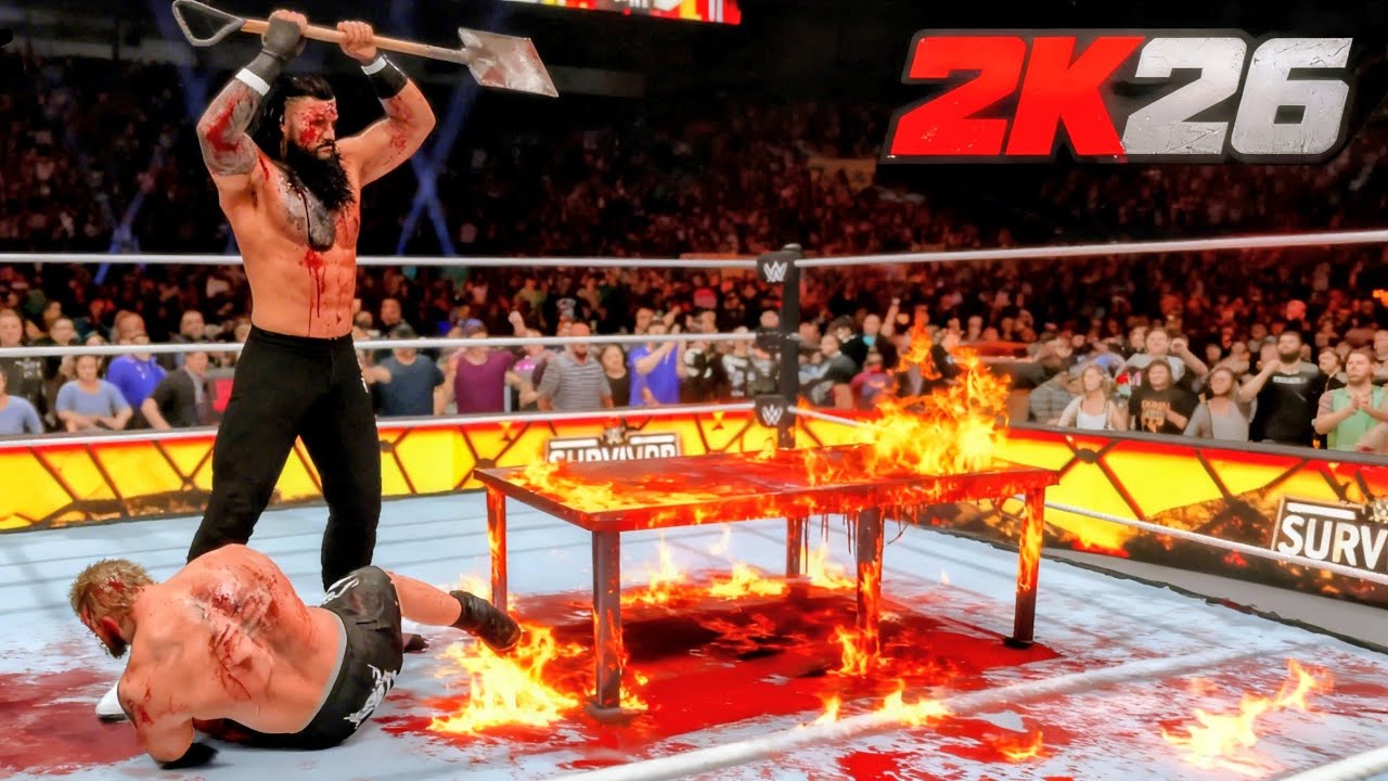 ROMAN REINGS VS BROCK LESNAR FULL MATCH— EXTREME RULES I QUIT MATCH WWE 2K26 HD 4K!! #wwe2k26 