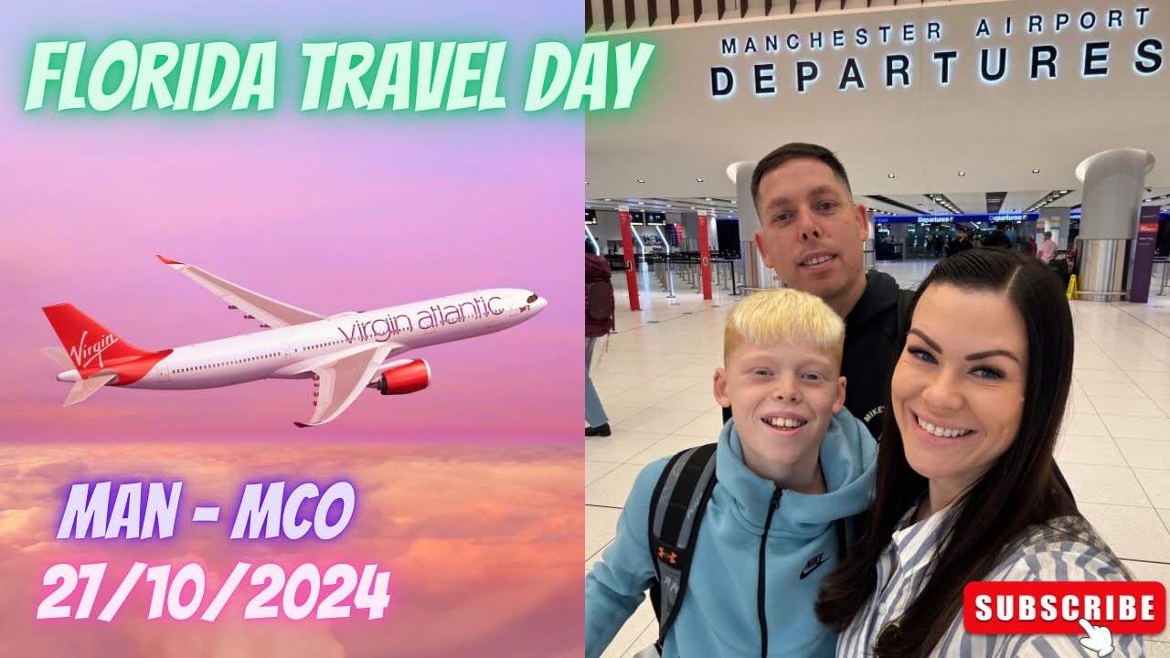 Orlando Florida Travel Day | 27/10/24 | Flying From Manchester To Orlando With Virgin Atlantic! ✈️💚✨