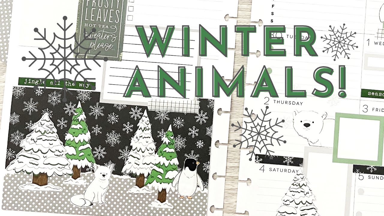 WINTER ANIMALS PLAN WITH ME | HAPPY2PLAN DECEMBER PATREON STICKERS | DASHBOARD HAPPY PLANNER