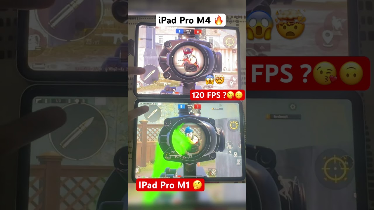iPad Pro M4 pubg test vs iPad pro 2021 M1 BGMI 90FPS GAMING TEST #viral #pubg #shorts #bgmi 🔥