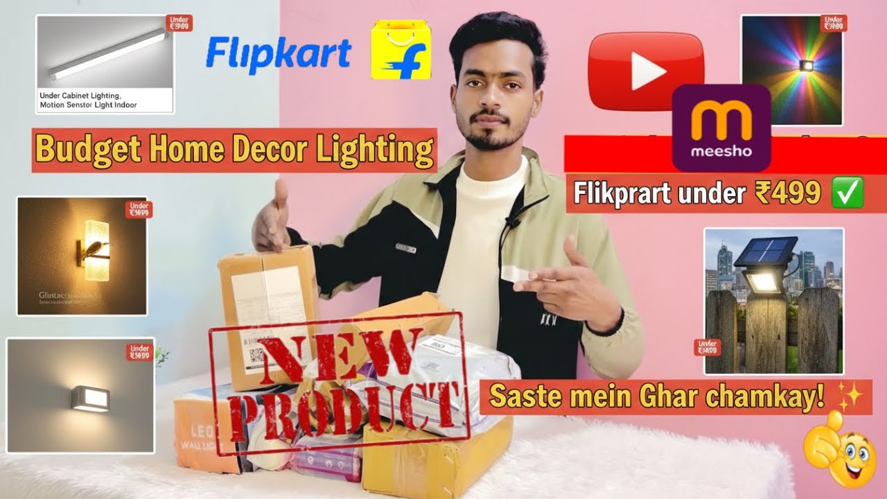  Budget Home Decor Lighting from Meesho & Flipkart under ₹499 ✅  Saste mein Ghar chamkaye! ✨