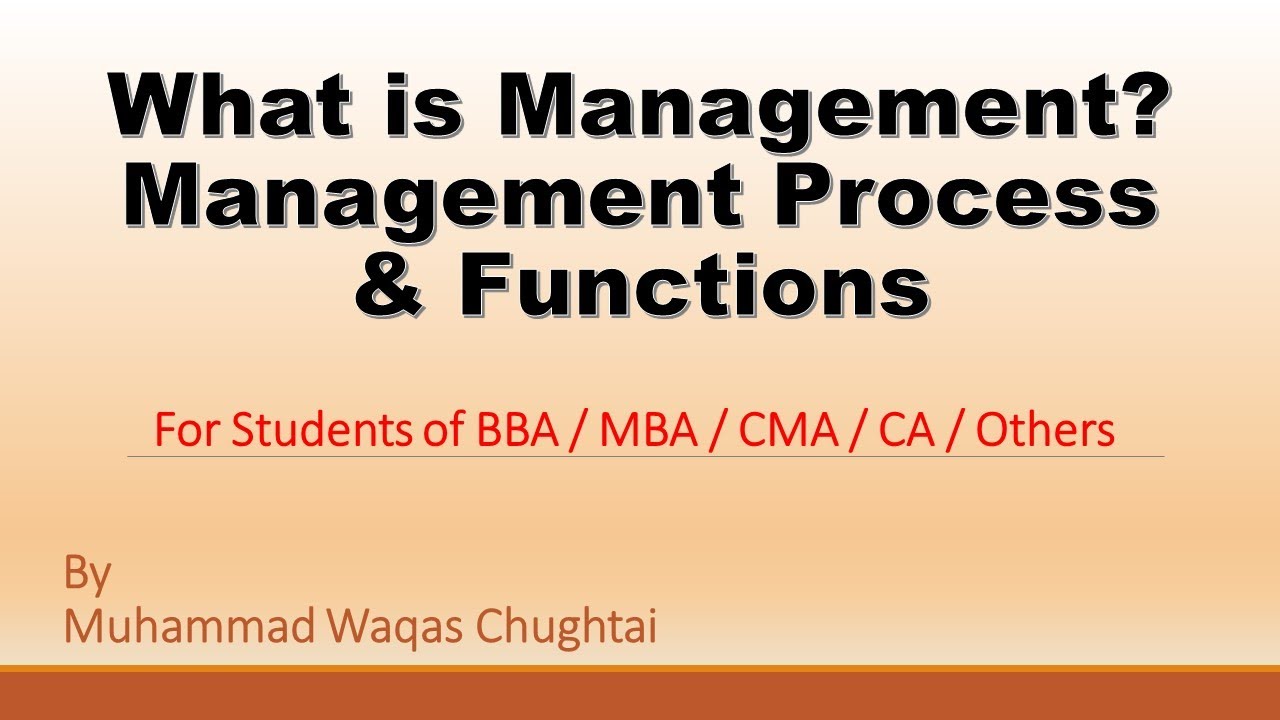What is Management? | Four Functions of Management | Management Process
