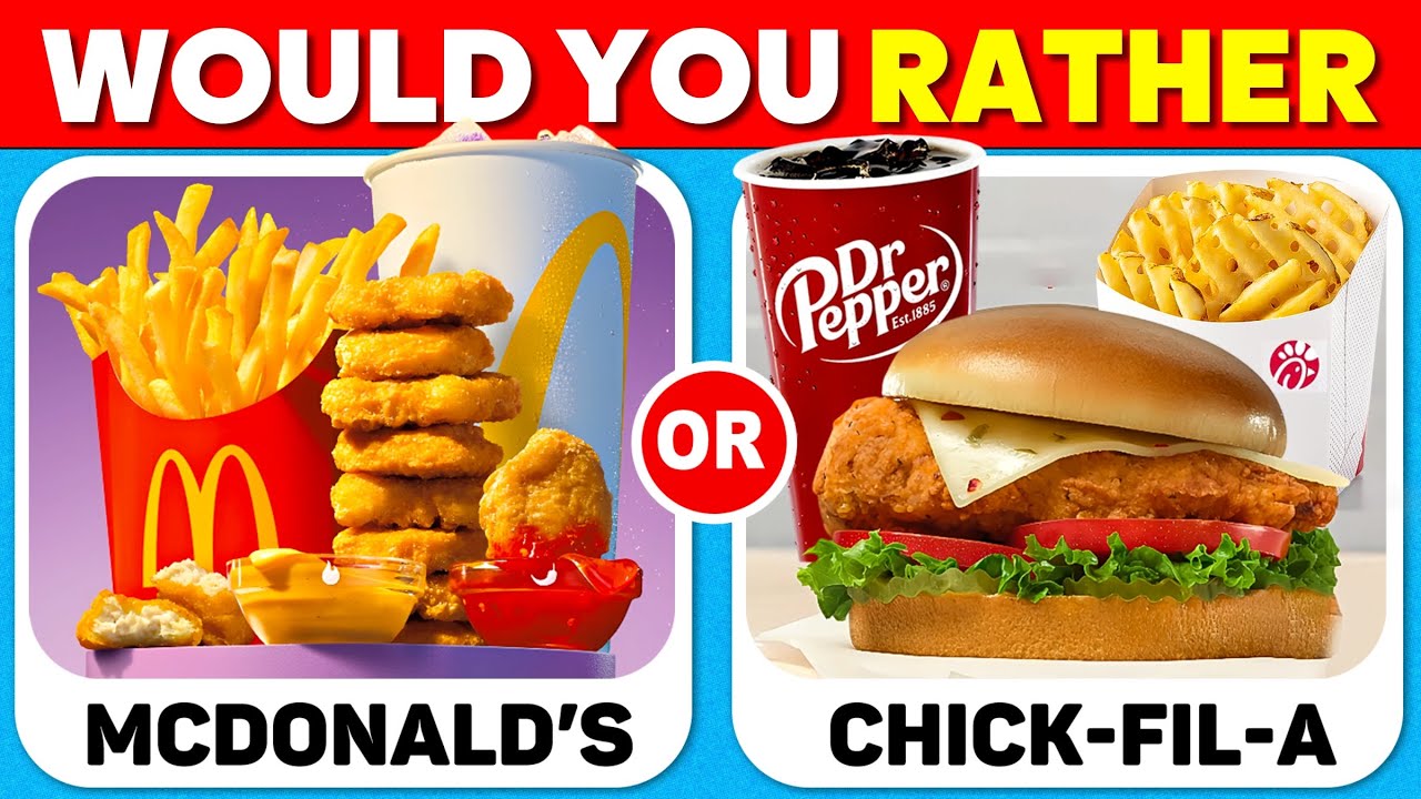 Would You Rather...? 🍟🍔🍗 FAST FOOD Restaurant Edition 👩🏽‍🍳 GlamQuiz