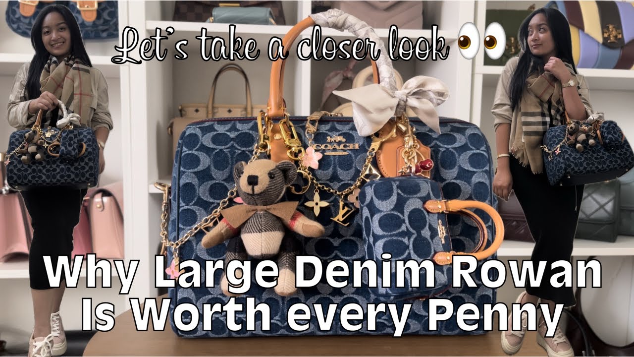 Coach Large Denim Rowan Review | What’s In my Bag | #coachhandbag