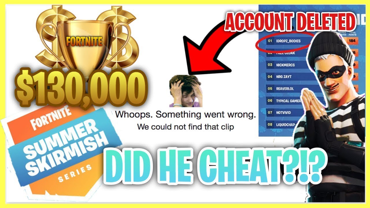 Was Fortnite Summer Skirmish Winner iDroPz_BoDiEs Hacking/Cheating!? | Fortnite WTF Moments