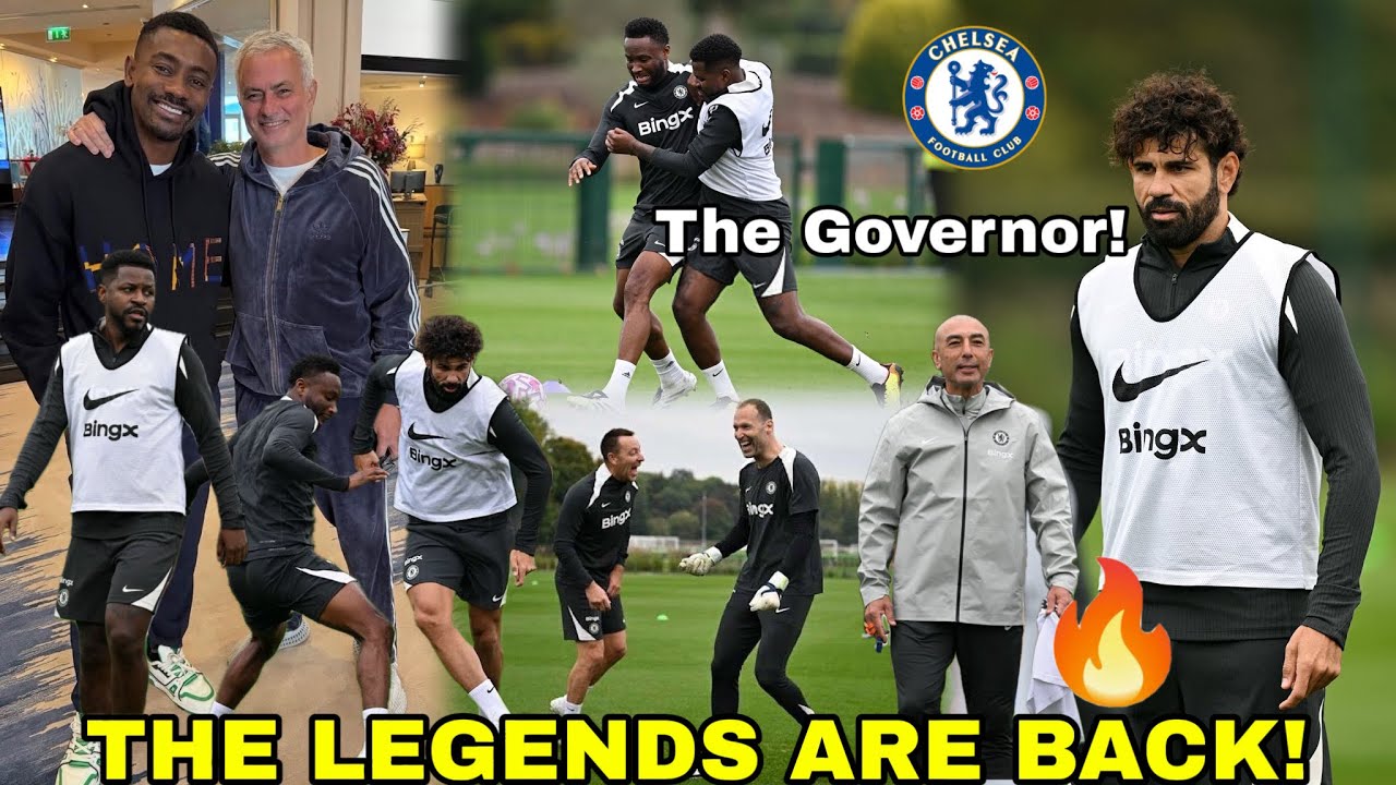 Jose Mourinho & Diego Costa Join Chelsea Legends Training at Cobham!🔥Ramirez & Petr Cech,Mikel