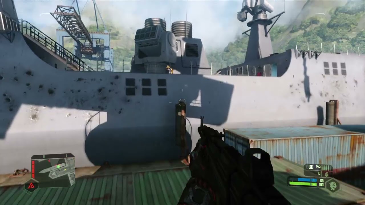 Sekwencja ze statkiem z pierwszego Crysis