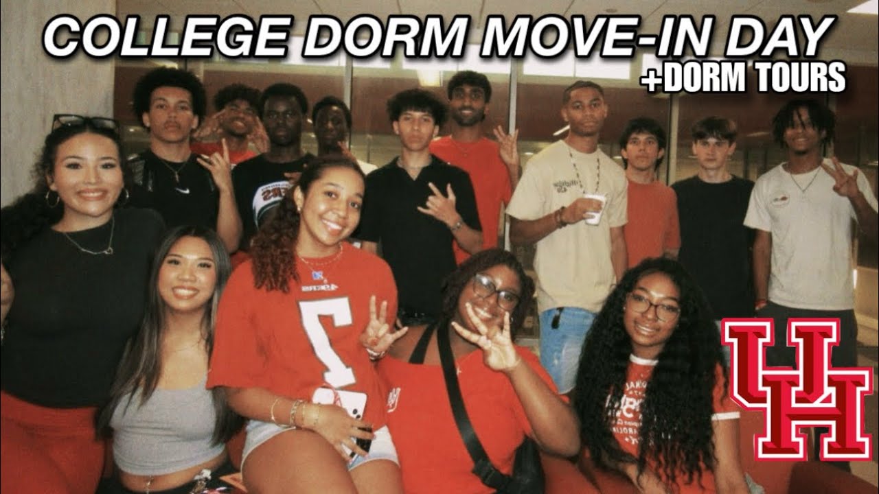 COLLEGE MOVE-IN DAY + DORM TOURS AT THE UNIVERSITY OF HOUSTON!!!