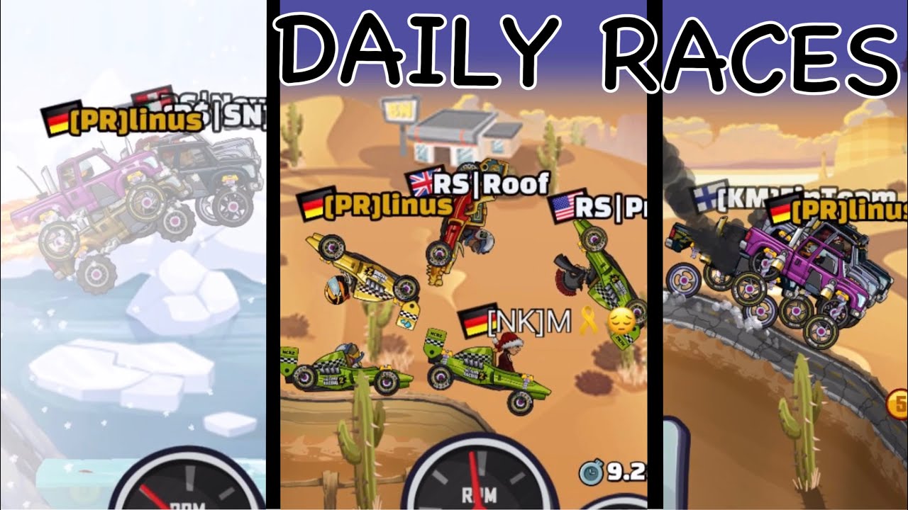 Daily Races Bone Gorge, Rust Valley and Cactus Hill | Hill Climb Racing 2