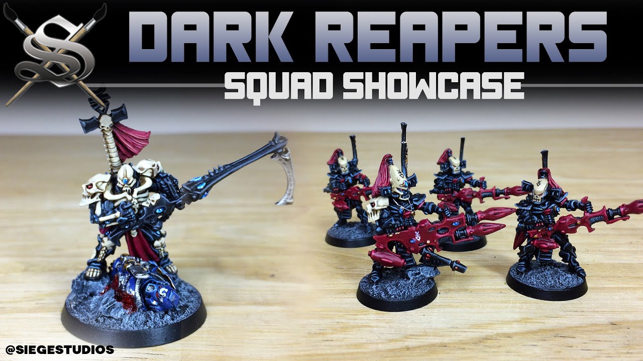 ELDAR Phoenix Lord Maugan Ra & Dark Reapers Painted Showcase | Siege Studios