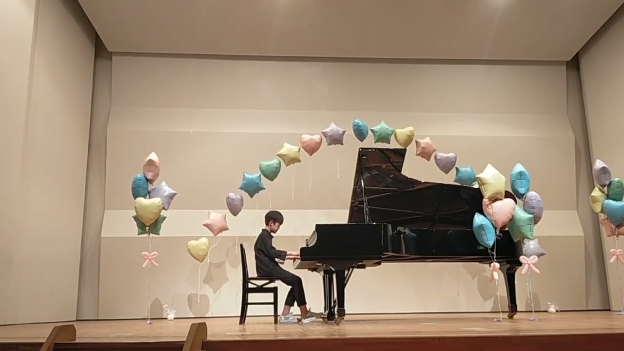 【カノン　パッヘルベル　ピアノ発表会　中級】#小学5年生#映えバージョン#３回目の発表会#本番は上手に弾けました#兄弟