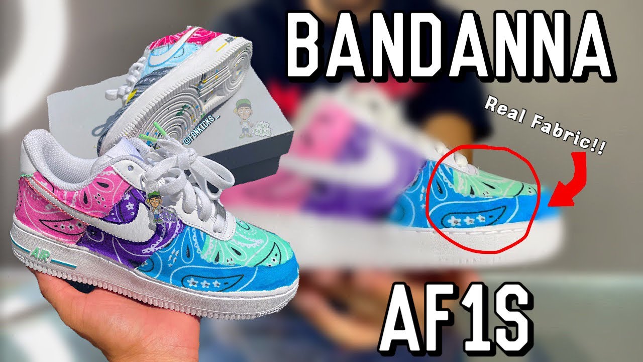Custom Bandanna Air Force Ones | Full Custom |