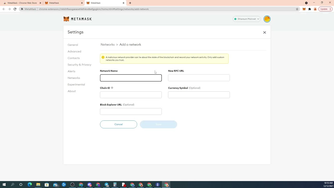 Adding BSC Network to MetaMask