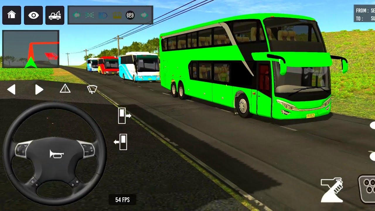 BUS SIMULATOR INDONESIA|| Bus🚌 Driving👮‍♂️ City euro Coach bus Simulator 🔥-Android Gameplay Bus 2024