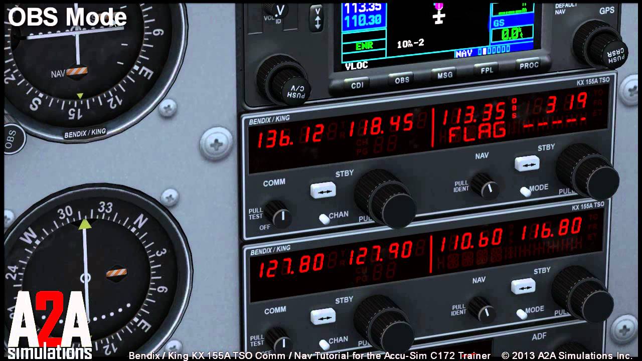 A2A C172 Avioncs Tutorials:  Bendix King Nav/Com NAVIGATION
