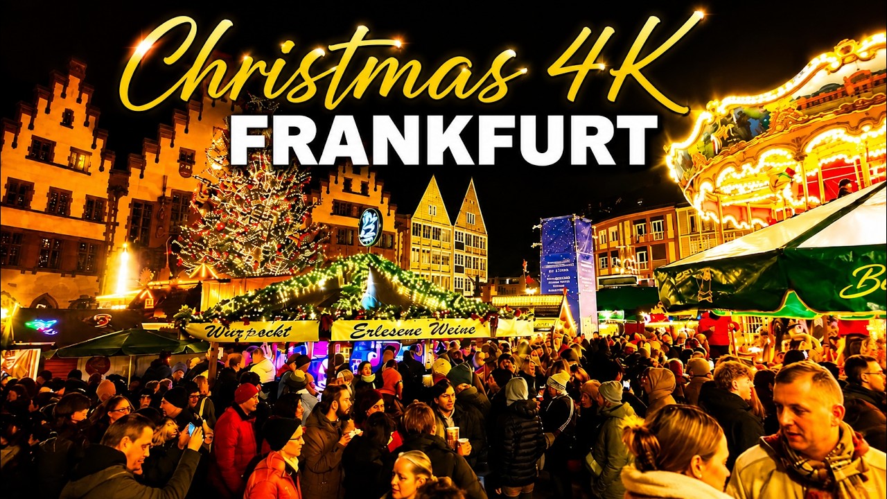 Frankfurt Christmas Market | 4K City Centre Walking Tour