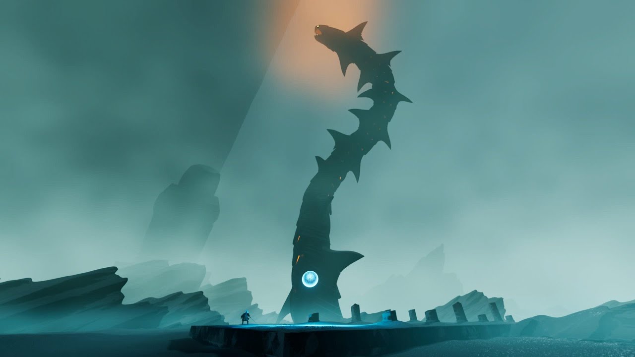 The shark looked friendlier! 👀| Sword of the Sea Playthrough
