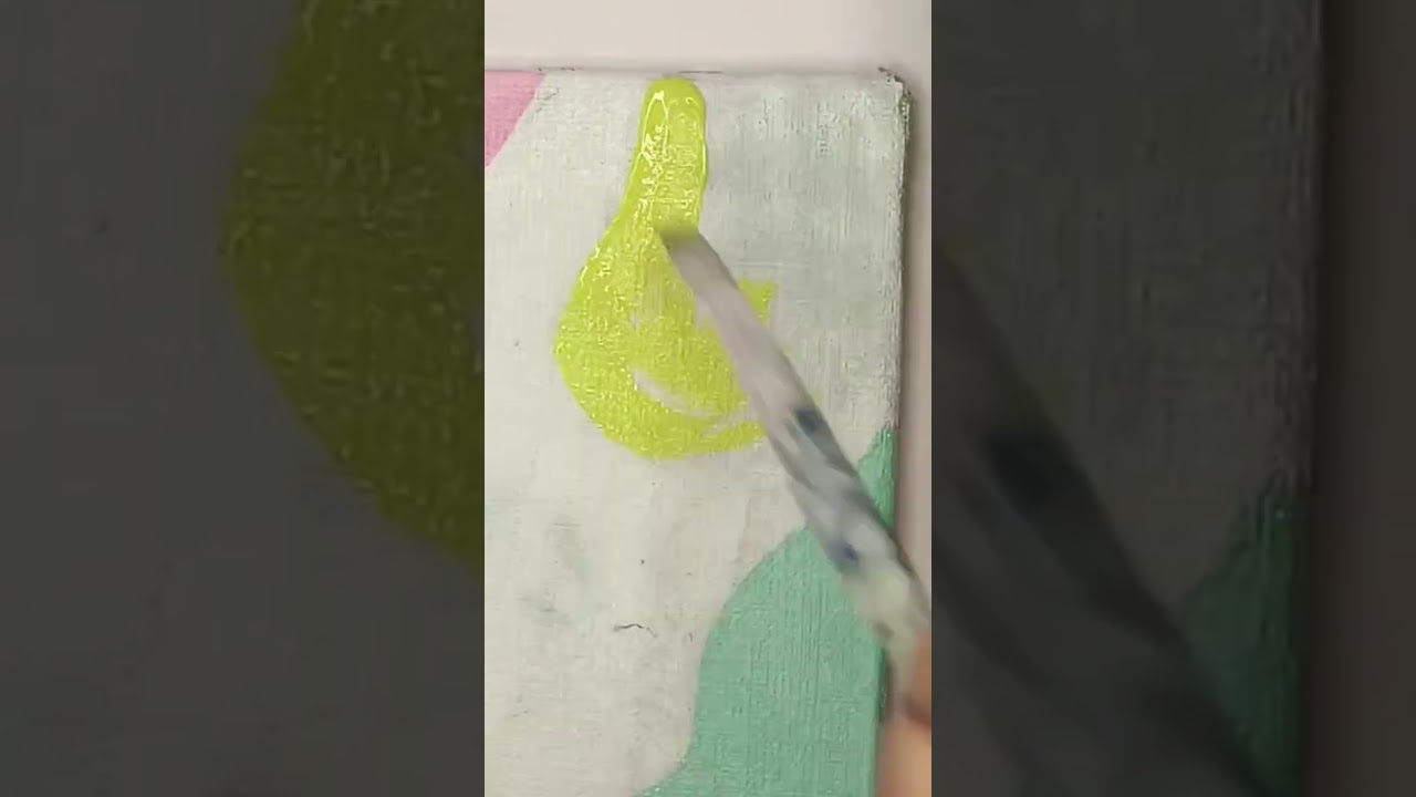 Painting boho art on canvas