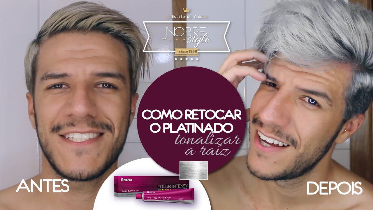 Tutorial: Como retocar e tonalizar o platinado em casa | Cabelo Cinza | Retocar a Ra&iacute;z