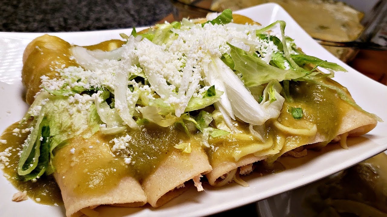 Chicken Enchiladas Recipe | Enchiladas Verdes Recipe | Green Salsa Recipe