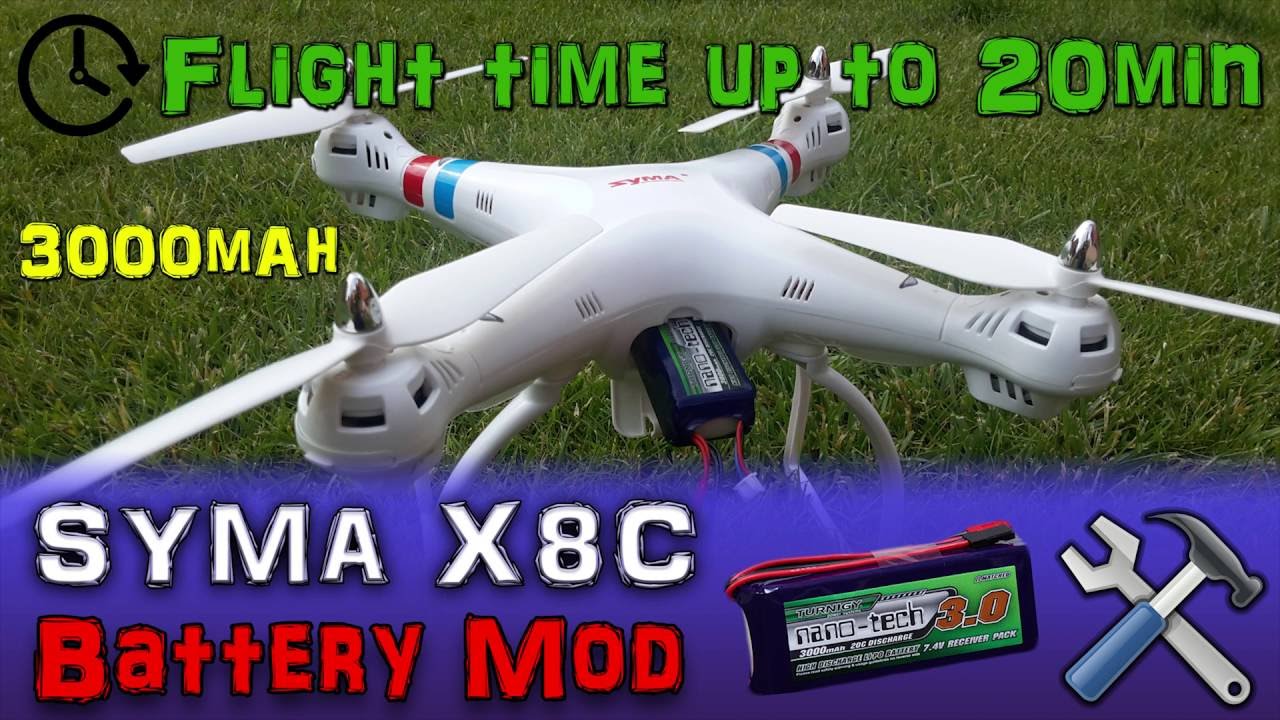|MOD| Syma X8C #4 - Battery Mod Longer Flight Time Up To 20 Minutes! 3000mAh (4 of 5) Step By Step